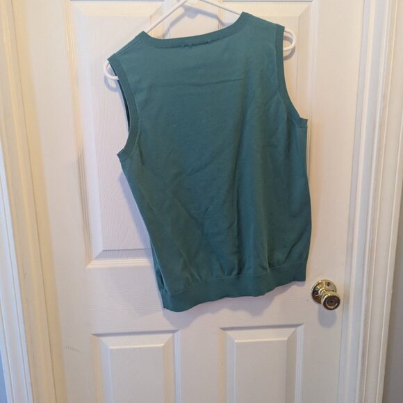 Talbots teal sleeveless sweater vest - 1X - Picture 5 of 6